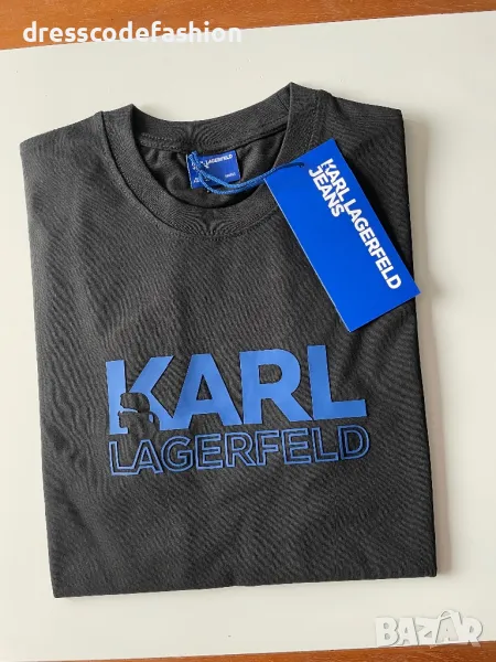 Мъжка тениска в черен цвят Karl Lagerfeld, снимка 1