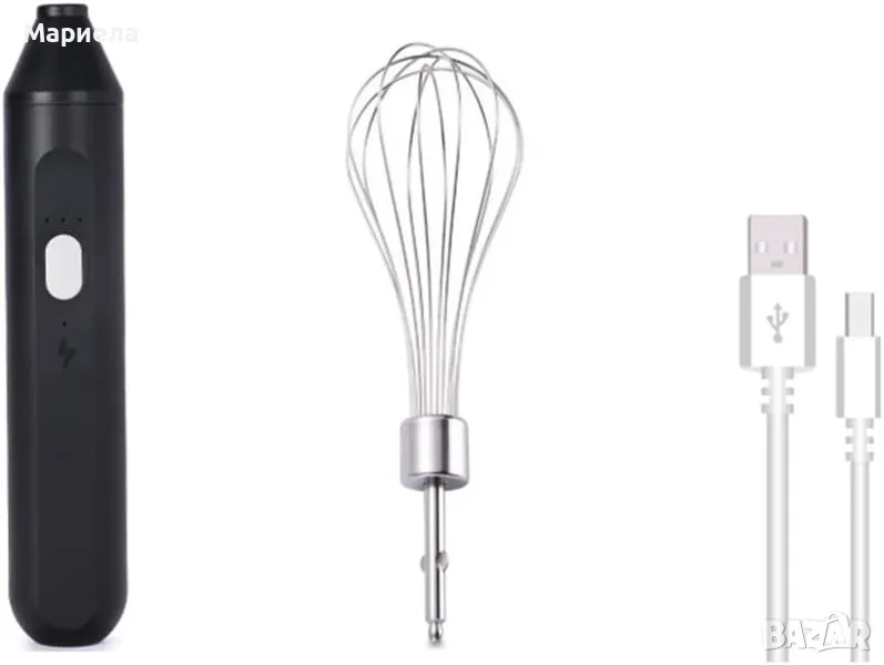 Малък Акумулаторен Миксер / Акумулаторен Ръчен Миксер с 3 Скорости, снимка 1