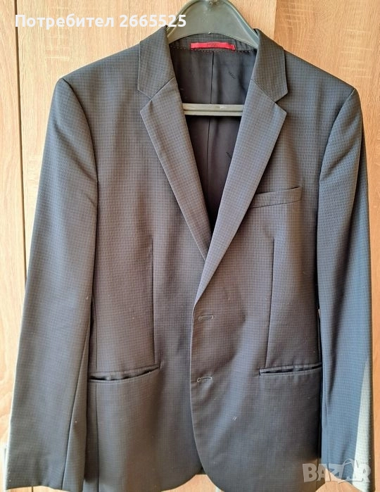 Мъжко сако HUGO BOSS - тъмно сиво, снимка 1