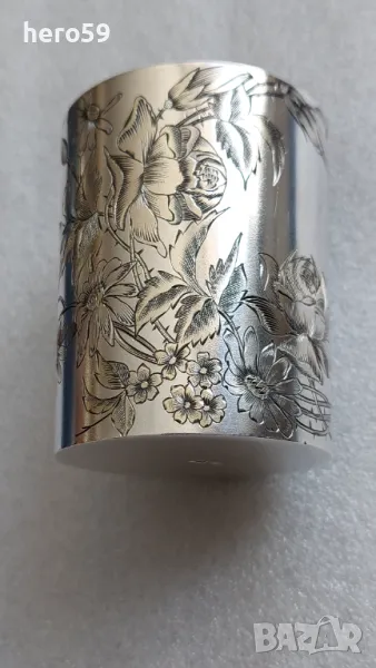 Царска Русия, сребърна чаша от начало на 20 век, модерен стил(Art Nouveau)сребро 84, снимка 1