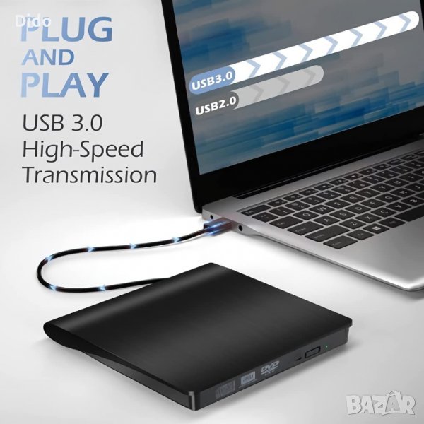 Външна CD/DVD записвачка, модел KT09  Код на продукт: TS6122, снимка 1