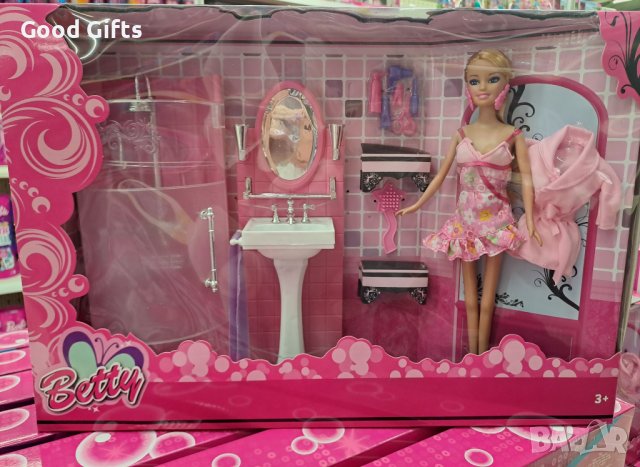 Комплект детска кукла + баня и душ, снимка 2 - Кукли - 39172978