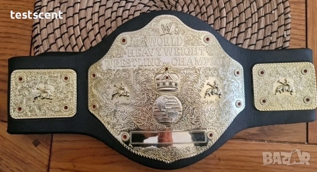 Шампионски пояс WWE World Heavyweight Championship световната титла в кеча Mattel детски belt колан, снимка 4 - Фигурки - 49886570