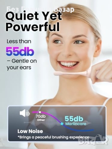 Нова Sonic електрическа четка за зъби 48k VPM, 180 дни батерия, 5 режима, снимка 6 - Други - 51770466