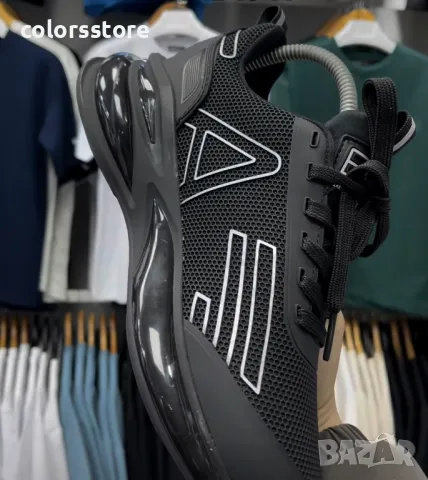 Мъжки черни маратонки  EA/BR58z, снимка 2 - Маратонки - 49916809