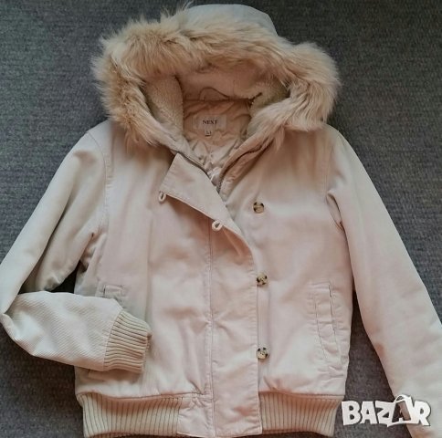 Дамско яке със заешка яка- NEXT.Слагано е само няколко пъти.Без забележки.