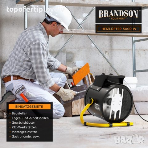 Вентилаторен нагревател Brandson - Fan Heater 5000 Watt, снимка 6 - Отоплителни печки - 37694463