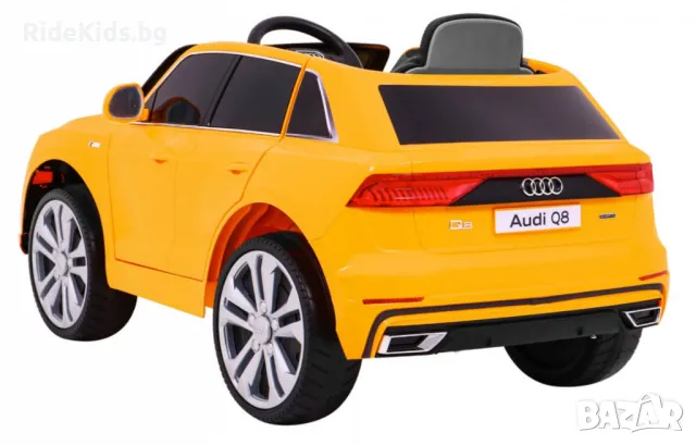 Audi Q8 12V – Детски акумулаторен джип, Жълт, EVA гуми, снимка 9 - Детски велосипеди, триколки и коли - 50423440
