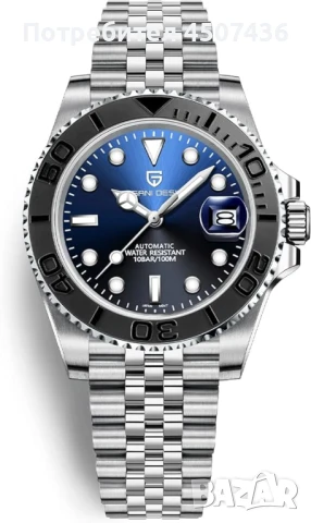 PAGANI DESIGN YACHTMASTER автоматичен часовник с механизъм SEIKO NH34, стъкло сапфир, водоустойчив, снимка 4 - Мъжки - 51195749