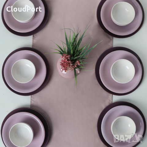 ПЪЛЕН СЕРВИЗ ЗА МАСА, KERAMIKA, 18 ЧАСТИ, КЕРАМИКА, PURPLE MIX, снимка 3 - Сервизи - 43582849