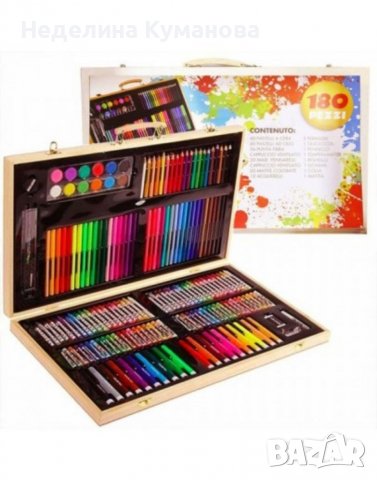 ❌ Творчески комплект за рисуване, оцветяване и писане от 180 части ❌, снимка 1