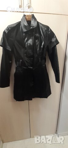 Чисто нов дамски черен шлифер 42 размер, снимка 4 - Костюми - 39484615