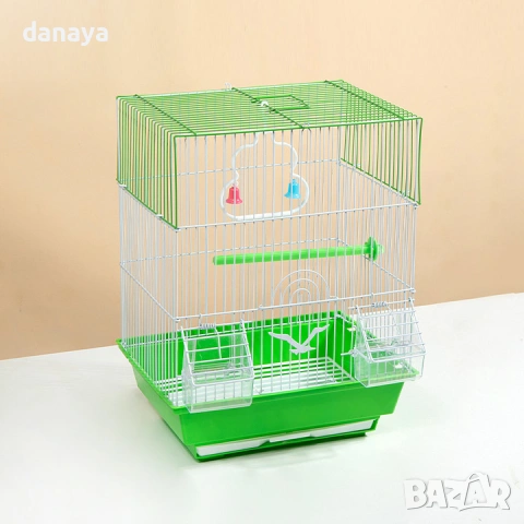 6362 Клетка за птици – кафез с хранилки, 30×23×38,5 см