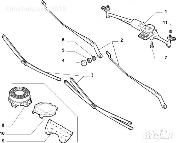 Механизъм за чистачки Citroen Jumper, Fiat Ducato, Peugeot Boxer от 2006 до 2014, снимка 3 - Части - 33594326