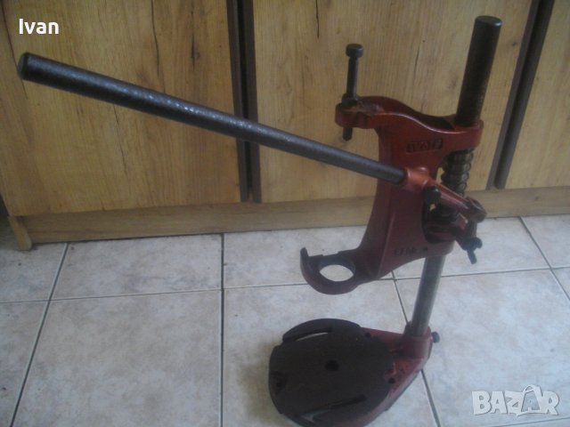 10кг-Ход 80мм-52см-Голяма Масивна Стойка За Бормашина-Професионална-Немска-Лят Чугун-WOLF ES09, снимка 2 - Бормашини - 37572089