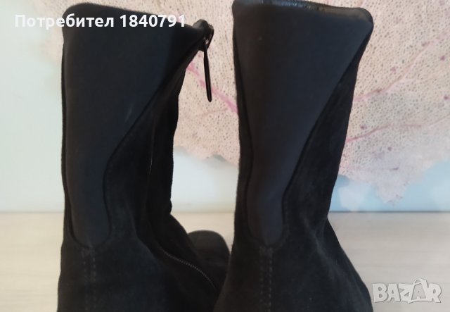 THIERRY RABOTIN черни велурени боти №40, снимка 13 - Дамски боти - 38148938