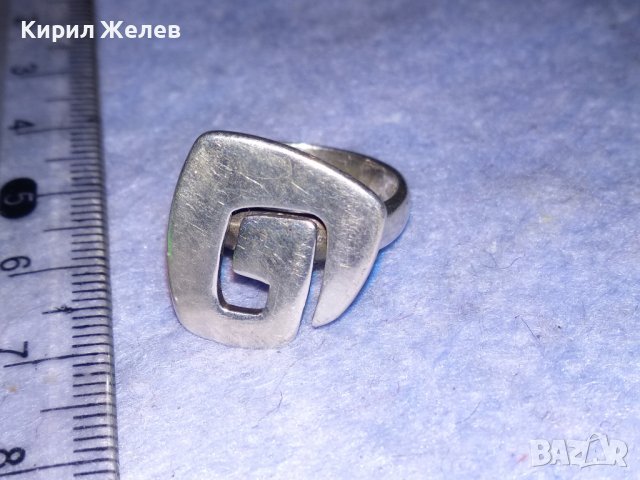 ДИЗАЙНЕРСКИ ФЕШЪН АРТ СРЕБЪРЕН ПРЪСТЕН СРЕБРО 925 ПРОБА 36593, снимка 2 - Пръстени - 39979808
