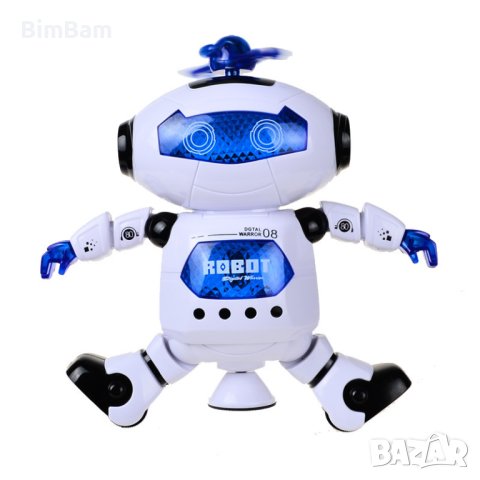 Интерактивен танцуващ робот със светлини и звуци, завъртане на 360°, снимка 2 - Музикални играчки - 43071427