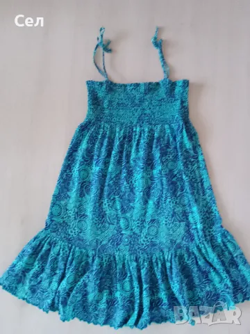 Синя лятна рокля H&M Л, снимка 1