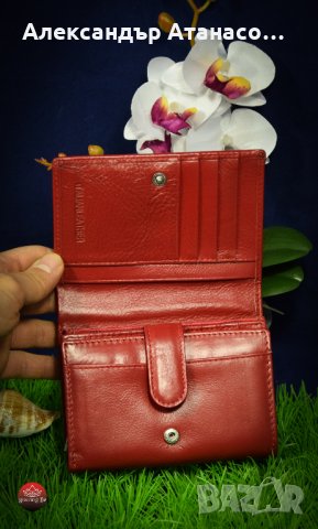 Лазерно гравирано дамско портмоне от италианска естествена кожа, снимка 5 - Портфейли, портмонета - 32577401