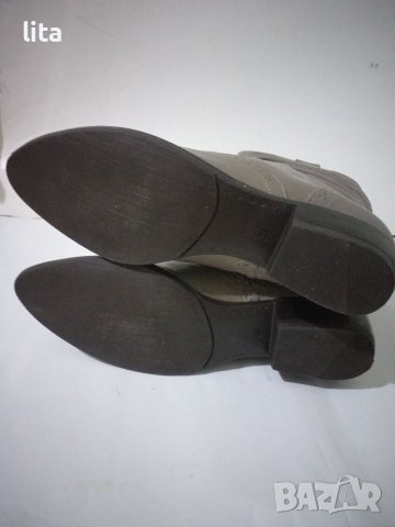 Кожени ботуши GIDO (сиви) Размер 38, снимка 6 - Дамски ботуши - 38718702