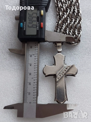 Сребърен кръст със сребърен ланец, ръчна авторска работа-сребро 925/4 евро за грам/, снимка 9 - Колиета, медальони, синджири - 52497805