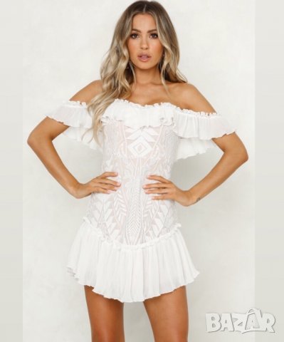 Бяла дантелена рокля Avin Alessa Cliche Hello MOlly 