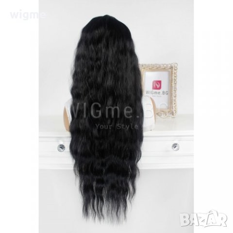 Дълга черна чуплива лейс фронт перука Джулиета, снимка 13 - Аксесоари за коса - 34899753