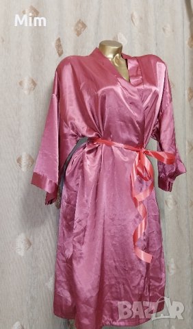 L Сатенен халат пепел от рози 