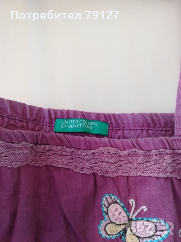 Детска рокля Benetton, снимка 4 - Детски рокли и поли - 25917529