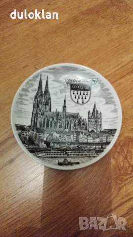 Красива порцеланова чиния за стена от Кьолн Германия