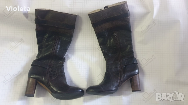 Дамски ботуши от естествена кожа италиански №40., снимка 2 - Дамски ботуши - 52183865