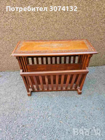 Ръчно изработена стойка/ масичка с дърворезба, снимка 4 - Декорация за дома - 49754378