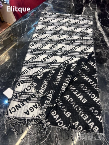 шалове %100 Кашмир Размер 1.90x65 Louis Vuitton hermes Balenciaga , снимка 4 - Шалове - 52907797