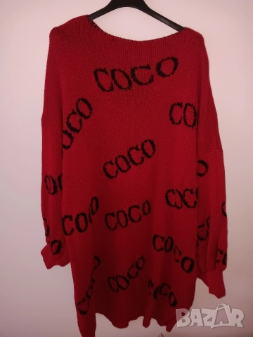 Плетена рокля - туника с надпис в 4 цвята , снимка 9 - Рокли - 52921256