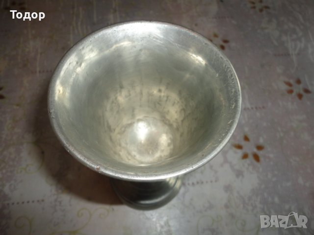 Испански калаен бокал чаша потир Pedraza Segovia, снимка 3 - Антикварни и старинни предмети - 43773909