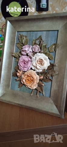 Релефни пластики -цветя, снимка 3 - Картини - 39021895