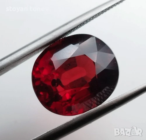 Голям гранат с дълбок червен цвят и VS чистота 6.62кт! Нов!!, снимка 7 - Пръстени - 46814946