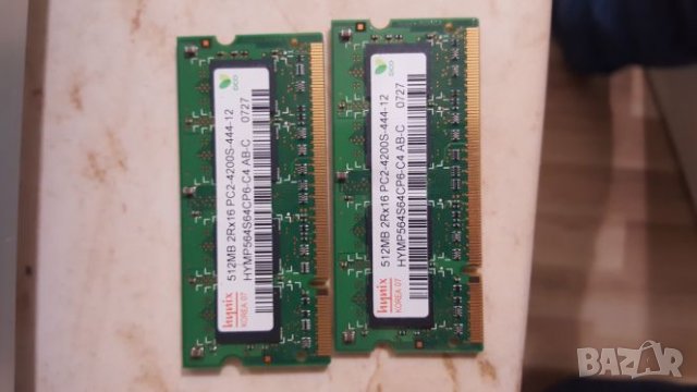 RAM за лаптоп. 512mb 2Rx16 PC2-4200s 444 12