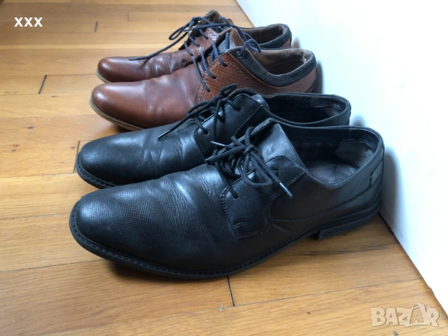 Мъжки кожени обувки 2 чифта, снимка 2 - Ежедневни обувки - 53391935