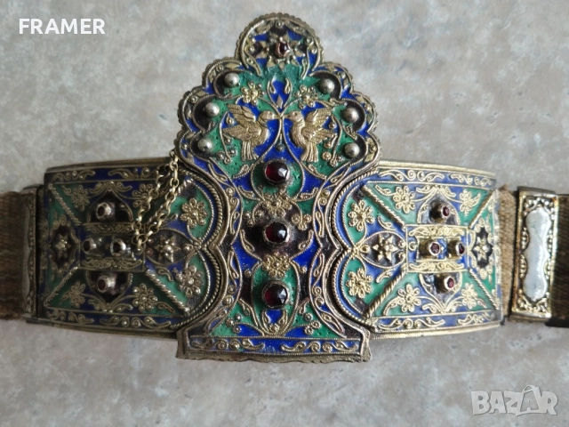 220 годишен възрожденски сребърен колан Беломорска Тракия Дедеагач пафти пафта, снимка 7 - Антикварни и старинни предмети - 51863953