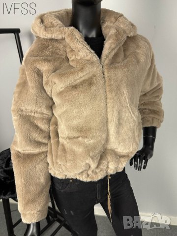 Дамско пухено яке два цвята , снимка 5 - Якета - 43318092