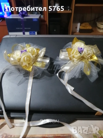 Свещи за сватбен ритуал с украса, снимка 5 - Декорация - 52837607