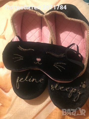 Комплект домашни пантофки и маска за сън, снимка 2 - Други стоки за дома - 27005465