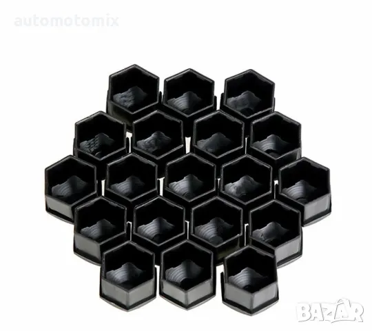 Декоративни капачки за болтове на джантите 21мм - черни, снимка 3 - Аксесоари и консумативи - 49569962