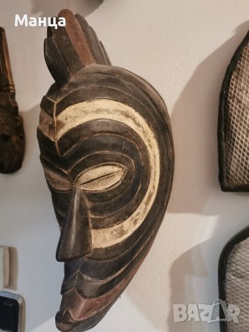 Африканска  маска Сонгие от Конго, снимка 3 - Антикварни и старинни предмети - 36695798