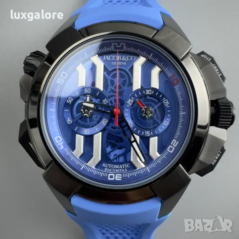 Mъжки часовник Jacob & Co. Epic X Chrono Blue с кварцов механизъм, снимка 2 - Мъжки - 47924294