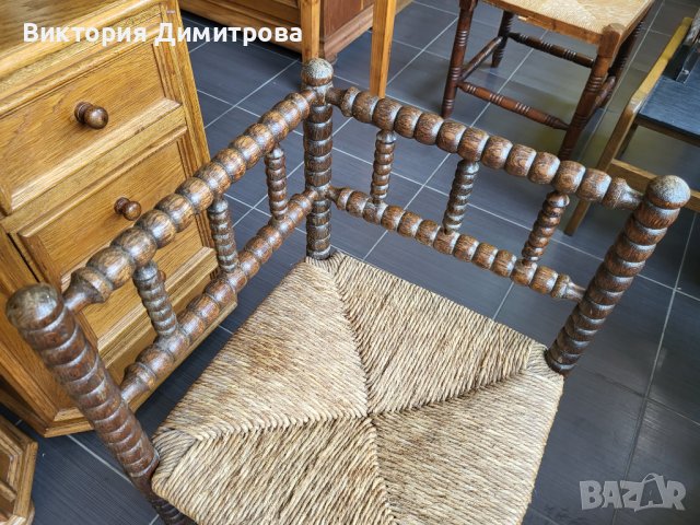 Античен Ъглов стол Bobbin, снимка 3 - Столове - 43315858