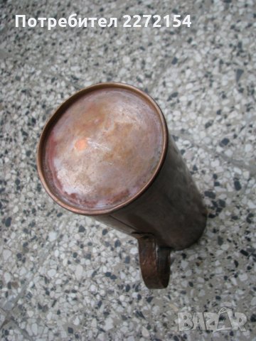 Голяма медна чаша халба, снимка 4 - Антикварни и старинни предмети - 28272138