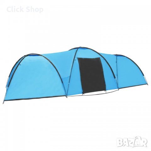 Палатка за къмпинг тип иглу, 650x240x190 см, 8-местна, синя, снимка 5 - Палатки - 37828567
